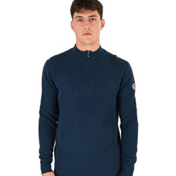 Rebase Ανδρικό Πουλόβερ με Φερμουάρ Navy Μπλε RKNIT-8054