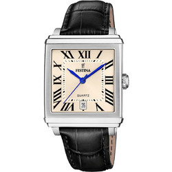 Festina Ανδρικό Ρολόι με Μαύρο Δερμάτινο Λουράκι F20681/8
