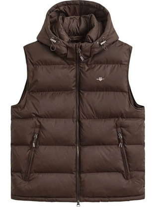 Gant Αμάνικο Ανδρικό Μπουφάν Χειμωνιάτικο Puffer Καφέ 3G7006663-217