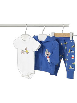 Mayoral Βρεφικό Σετ για Κορίτσι Καλοκαιρινό Royal Blue Λευκό 25-01803-030