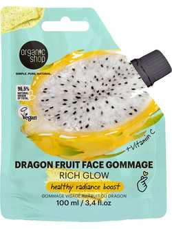 Organic Shop Rich Glow Dragon Fruit Peeling Προσώπου 100ml