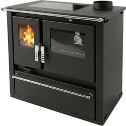 Verso CS Plus Inox Black Right Ξυλόσομπα με Φούρνο 7.7kW