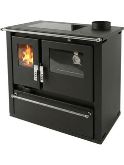 Verso CS Plus Inox Black Right Ξυλόσομπα με Φούρνο 7.7kW