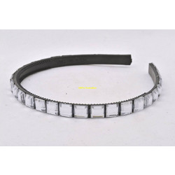 Kostibas 4543-004 Στέκα Μαλλιών Πέτρες Μαύρη