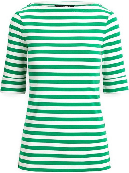 Lauren Ralph Lauren Γυναικείο Καλοκαιρινό Top Λευκό Πράσινο 200P03750001