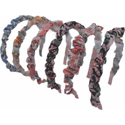 RO Accessories Στέκα Μαλλιών Υφασμάτινη Floral Μαύρη 14-0102