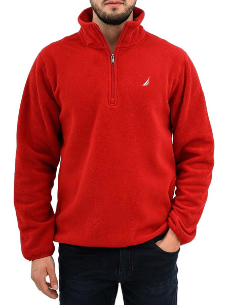 Nautica Aphareus Half Zip Ανδρικό Φούτερ Κόκκινο 3NCN1X03263