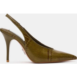 Steve Madden Γόβες Slingback Δερμάτινες με Τακούνι Στιλέτο Σοκολατί SM11005751
