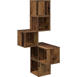vidaXL Γωνιακή Βιβλιοθήκη Τοίχου 48x48x120cm 8012234