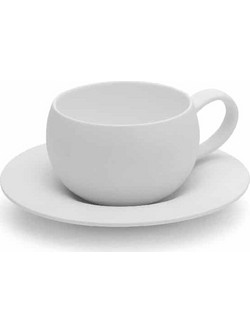 Yuk Σετ Φλιτζάνια Espresso & Ελληνικού Καφέ Πορσελάνης Λευκά 100ml 6τμχ VL19WH
