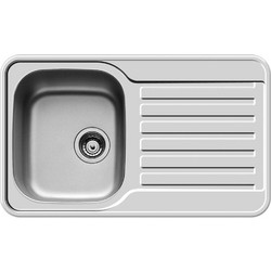 Pyramis Space Mini Ένθετος Νεροχύτης Inox Αντιστρεφόμενος Σαγρέ 80x48cm 108722501