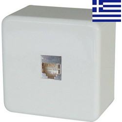 Πρίζα επίτοιχη Δικτύου RJ45 Cat6 λευκή UNIQUE mini line