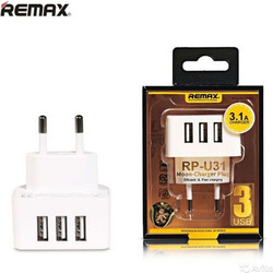 Remax Φορτιστής Χωρίς Καλώδιο με 3 Θύρες USB-A White RP-U31