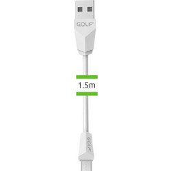 GOLF GC-27M-15-WH DIAMOND USB A 2.0 CABLE MALE TO MICRO USB B MALE CABLE WHITE 1.5m