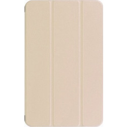 Δερμάτινη Θήκη Tri-fold με πίσω κάλυμμα σιλικόνης / Slim Book Case για το Samsung Galaxy Tab A 10.1 (2016) T580 / T585 Χρυσό (oem)