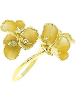 Million Diamonds Γυναικείο Δαχτυλίδι Λουλούδι από Χρυσό 14K με Διαμάντι RZ11523