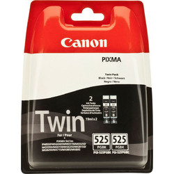 Canon PGI-525 Black Πακέτο 2 Μελανιών Εκτυπωτή Inkjet 4529B010
