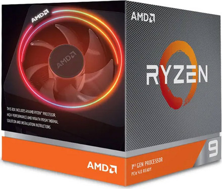 CPU AMD Ryzen 9 3900X Box Επεξεργαστής 12 Πυρήνων για Socket AM4 με Ψύκτρα