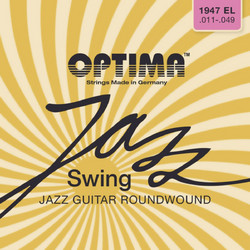 Optima Jazz Swing Σετ 6 Χορδές Ηλεκτρικής Κιθάρας Chrome 11-49" Extra Light Tension