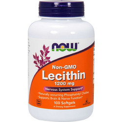 Now Foods Lecithin Συμπλήρωμα Διατροφής με Λεκιθίνη 1200mg 100 Μαλακές Κάψουλες