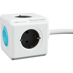 Allocacoc PowerCube Extended Smarthome - Πολύπριζο με 4 Υποδοχές και Σύνδεση με Smartphone - Grey (10753/DEEXSH)
