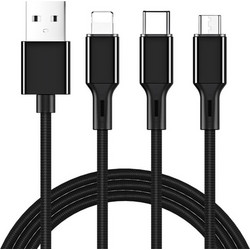 JOYROOM 3IN1 SHORT CABLE S-M416 BLACK 15CM 3A