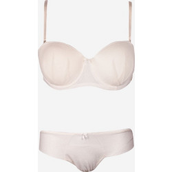 Σετ σουτιέν μπαλκονέ Strapless με Brazil 8051-Εκρού