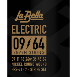 La Bella HRS-71 Σετ 7 Χορδές Ηλεκτρικής Κιθάρας Nickel Plated Steel 9-64" Extra Light Tension