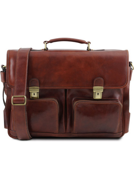 Δερμάτινη Επαγγελματική Τσάντα Ventimiglia Καφέ Tuscany Leather
