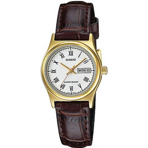 Casio Γυναικείο Ρολόι με Καφέ Δερμάτινο Λουράκι LTP-V006GL-7BUDF Casio Γυναικείο Ρολόι με Καφέ Δερμάτινο Λουράκι LTP-V006GL-7BUDF