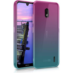 Θήκη Σιλικόνης για Nokia 2.2 - Bicolor dark pink / blue / transparent by KW (200-104-563)