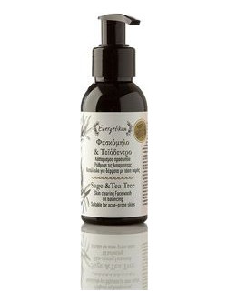 Evergetikon Sage & Tea Tree Face Wash Κρέμα Καθαρισμού Προσώπου για Ακμή 40ml
