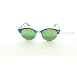 Ray-Ban RB4246 1223/C4 Ανδρικά Γυαλιά Ηλίου Στρογγυλά Κοκάλινα Μπλε με Πολύχρωμο Καθρέπτη Φακό