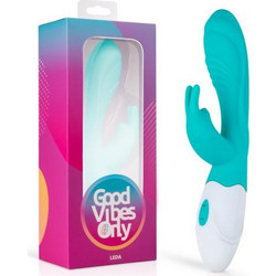 Good Vibes Only Leda Δονητής Rabbit 20cm Teal