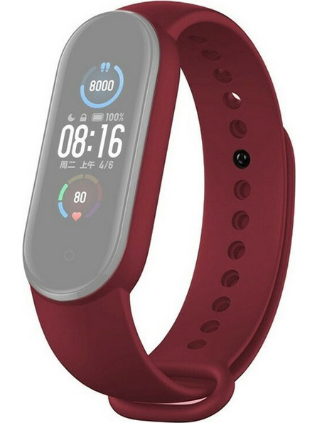 Λουράκι Σιλικόνης Dark Red (Xiaomi Mi Band 5)