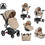 Cangaroo Ellada Καρότσι Μωρού 3 σε 1 Beige