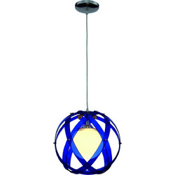 Home Lighting Nefeli Κρεμαστό Φωτιστικό Οροφής Μπάλα Μονόφωτο Μπλε 77-1541