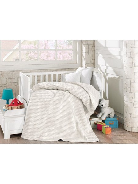 Beauty Home Art 5116 Κουβέρτα Κούνιας Πικέ 120x160 Μπεζ