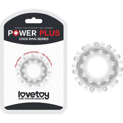 Lovetoy Power Plus Cock Ring 7 Ελαστικό Δαχτυλίδι Πέους Σιλικόνης 1.6cm Διαφανές