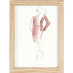 Κάδρο Fashion Girl PT3707WD M 13x18cm Natural Present Time Κάθετοι Ξύλο