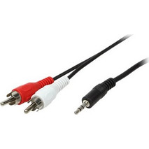 LogiLink Audio Cable, 3.5mm 3-Pin/M To 2xRCA/M, 1.5m, Black (CA1042)
