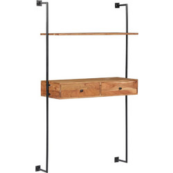 vidaXL Γραφείο Τοίχου Μασίφ Ξύλο 90x40x170cm 247694