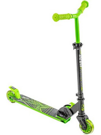 YVolution Y Glider Neon Vector 2020 Αναδιπλούμενο Παιδικό Πατίνι Δίτροχο με Φωτάκια Μαύρο Πράσινο