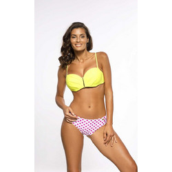 Marko Bikini Set Strapless με Ενίσχυση Κίτρινο Ροζ M-576-143767