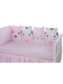 Tuttolina Friendly Animals Σετ Κούνιας Pink 7τμχ