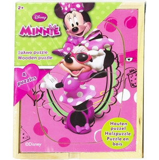 Ξύλινο Παζλ Minnie Mouse 4 σε 1 Disney