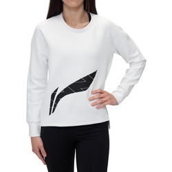 Li-Ning Training Sweaters Γυναικείο Αθλητικό Φούτερ Λευκό AWDN962-1