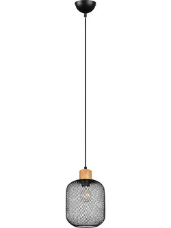 Trio Lighting Reality Calimero Κρεμαστό Φωτιστικό Οροφής Μονόφωτο E27 Μαύρο R30561032