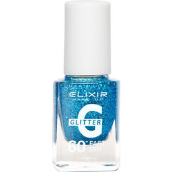 Elixir Fast Dry 186 Glitter Βερνίκι Νυχιών Μακράς Διαρκείας Quick Dry 13ml