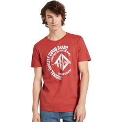TOM TAILOR ΜΠΛΟΥΖΑ ΑΝΔΡIKH ME LOGO PRINT 1019907-11033 (11033/NORMAL RED)
